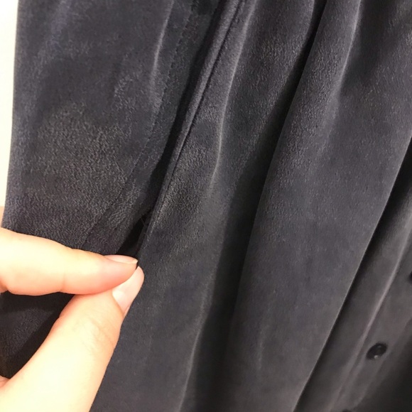 Joie Wendolyn Silk Skirt small blue button down drawstring - Picture 6 of 10